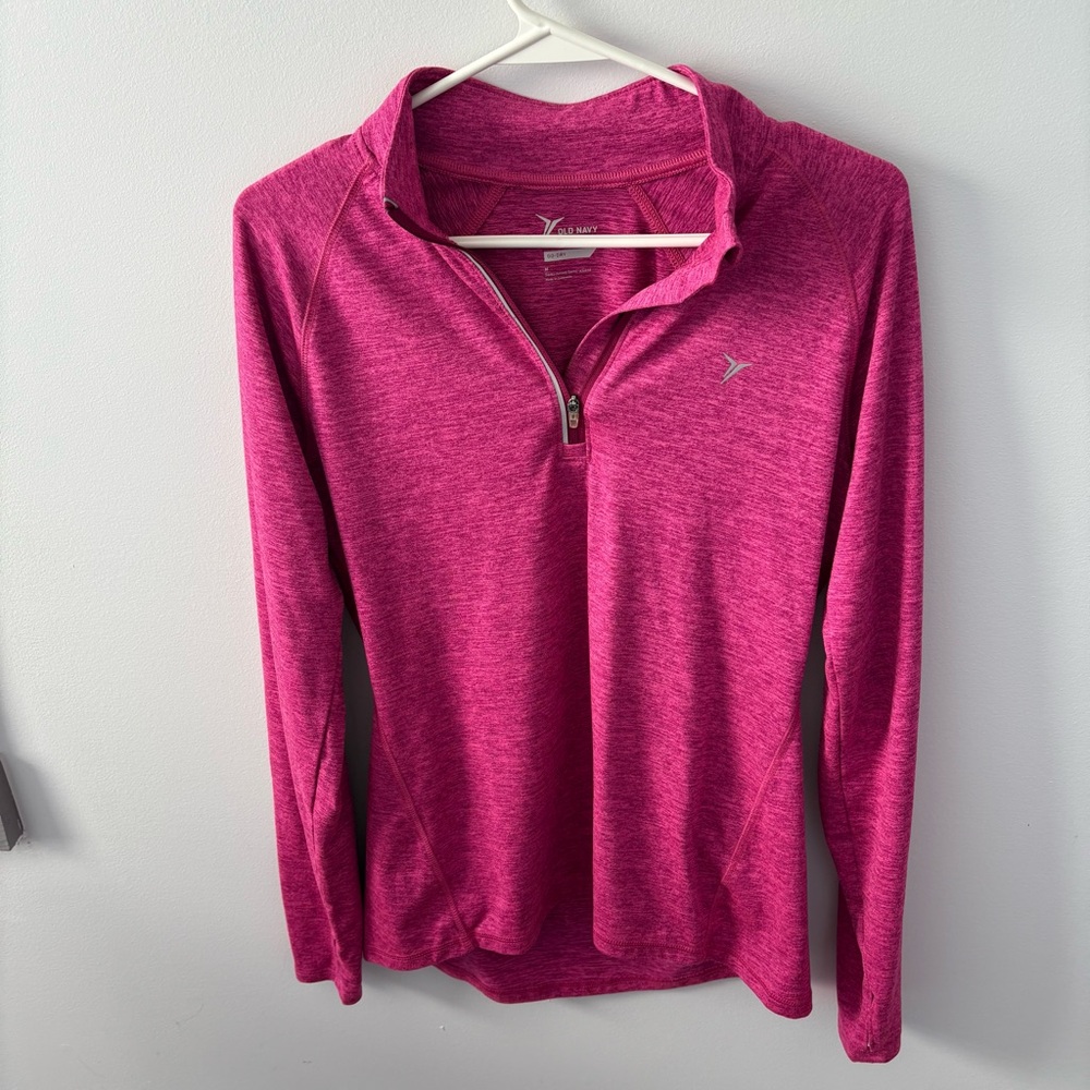 Women's Pink Quarter-Zip Top